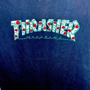 Thrasher Magazine Unisex Pink Graphic Short Sleeve T-Shirt Tee Women's Medium